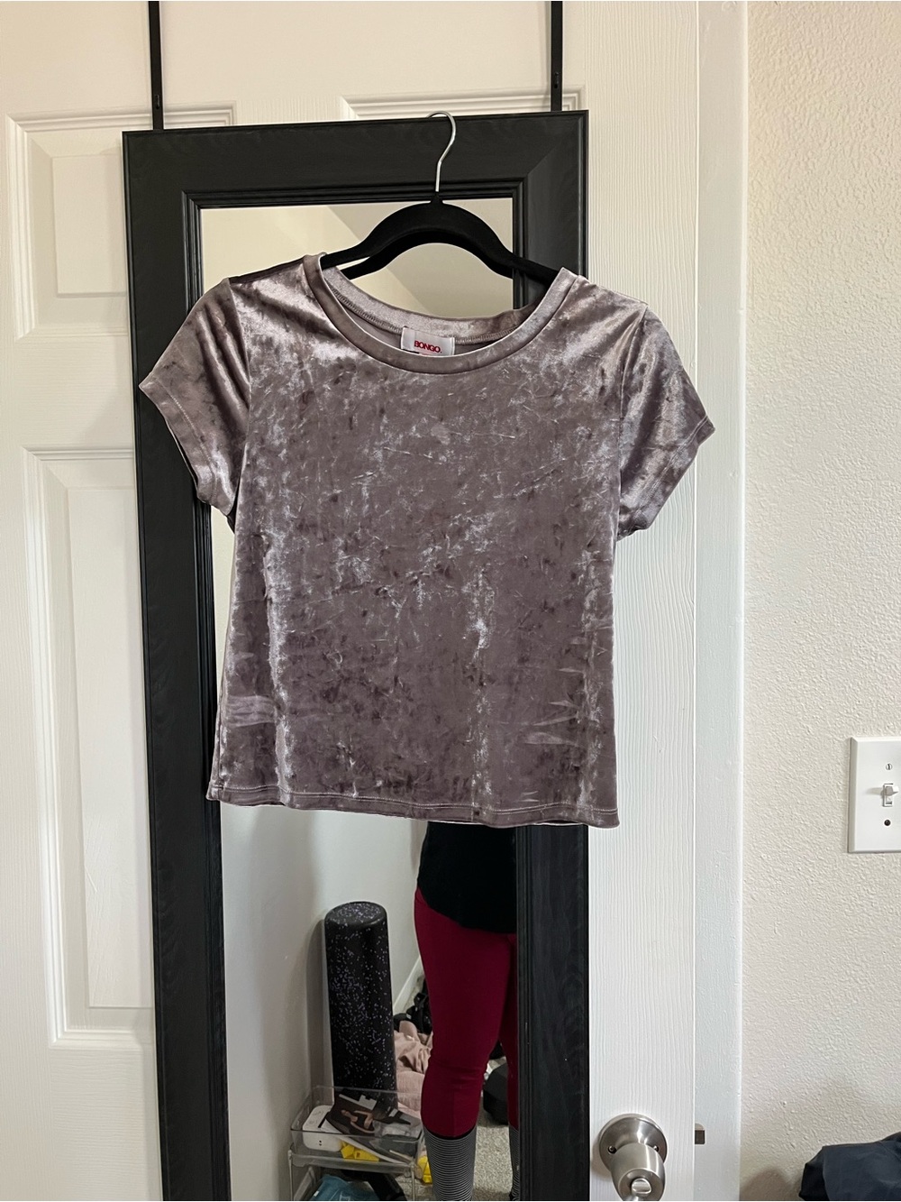 BONGO Crushed Velvet Tee - Light Purple